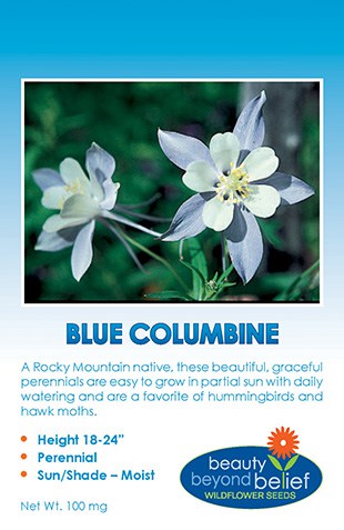 Blue Columbine, Aquilegia caerulea