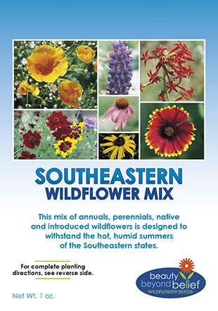 Gulf Coast Wildflower Seed Mix - 24 Species Variety Packets - Free Shipping!